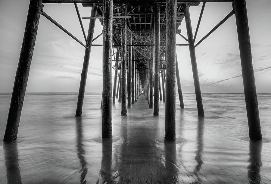 The Oceanside Pier in Black and White Photograph by JC Findley