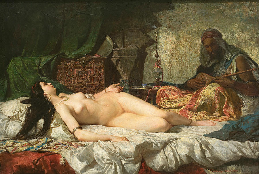 The Odalisque Painting by Maria Fortuny