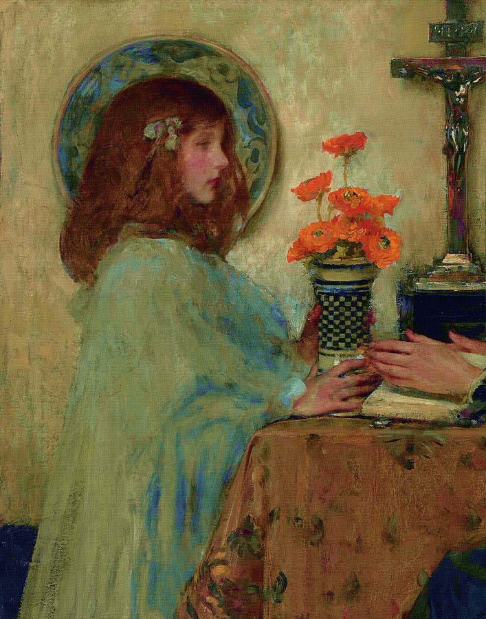 Flower Painting - The Offering by Sir James Jebusa Shannon