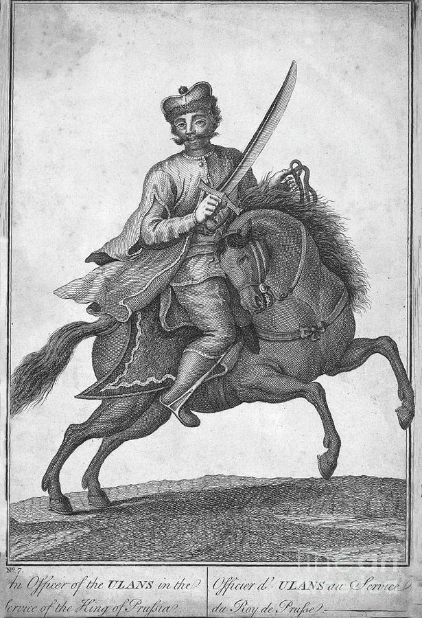 The Officer Of The Ulans In The Service Drawing by Print Collector