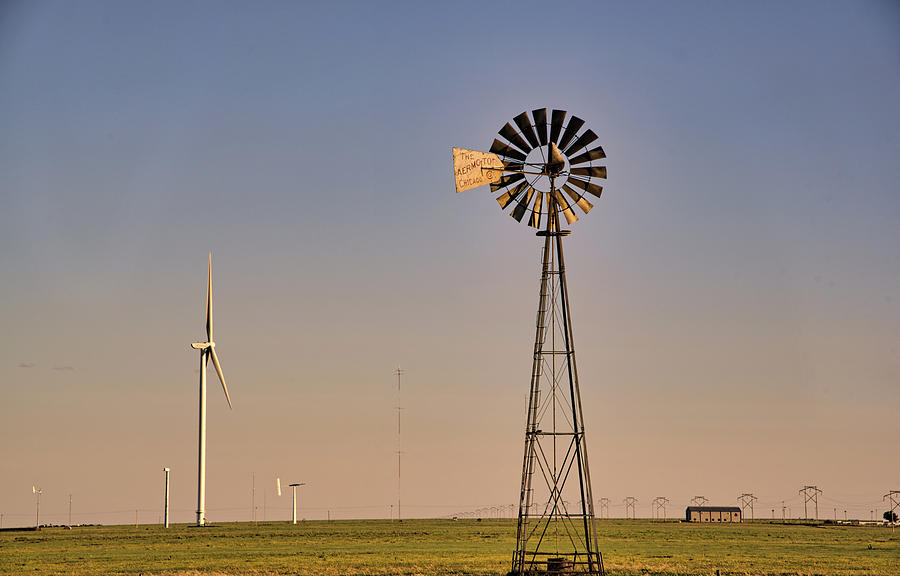 The Old and The New #windmills Photograph by Andrea Anderegg