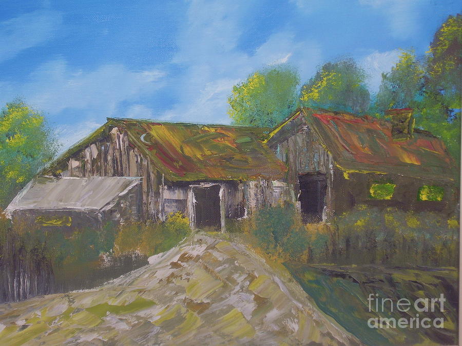 The Old Barn - 045 Painting by Raymond G Deegan