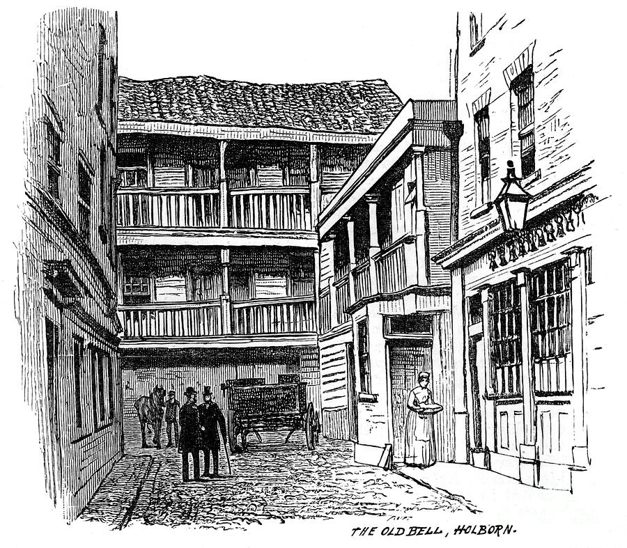 The Old Bell Coaching Inn, Holborn Drawing by Print Collector