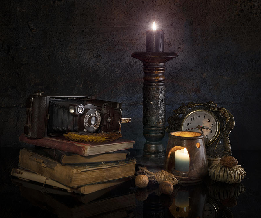 Still Life Photograph - The Old Camera by Larryliu