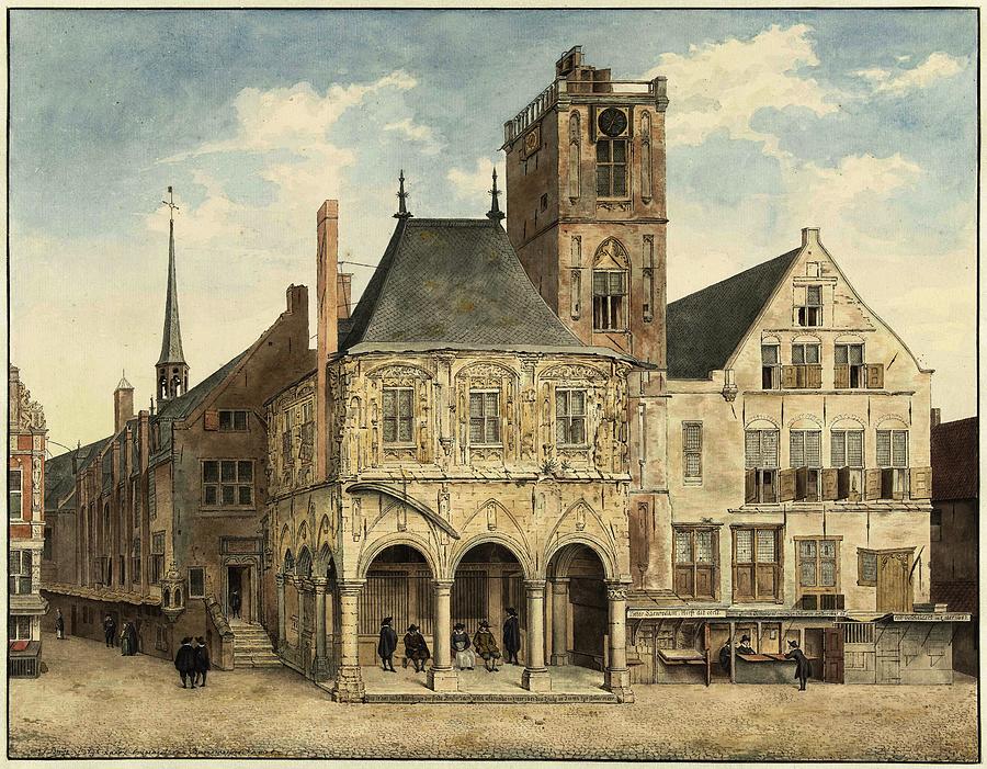The old city hall in Amsterdam. Painting by Jacobus Buys