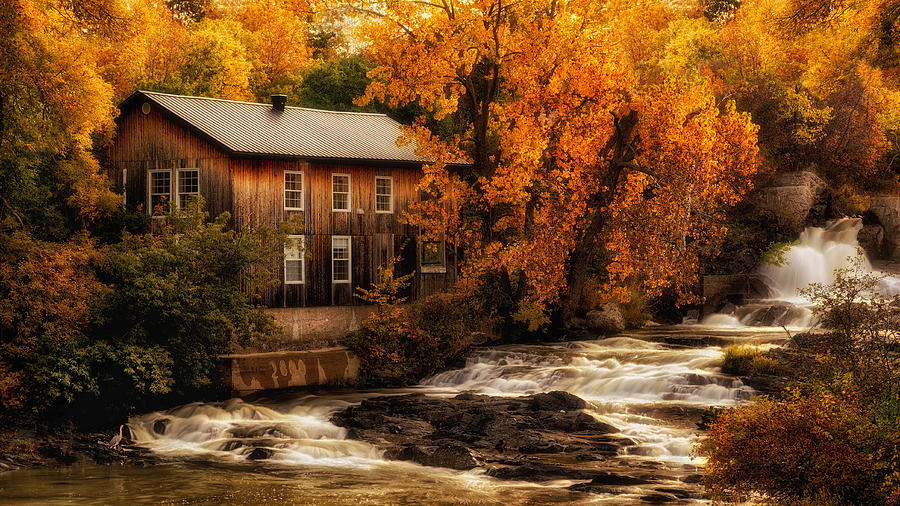 Fall Photograph - The Old Flour Mill by Lucie Gagnon