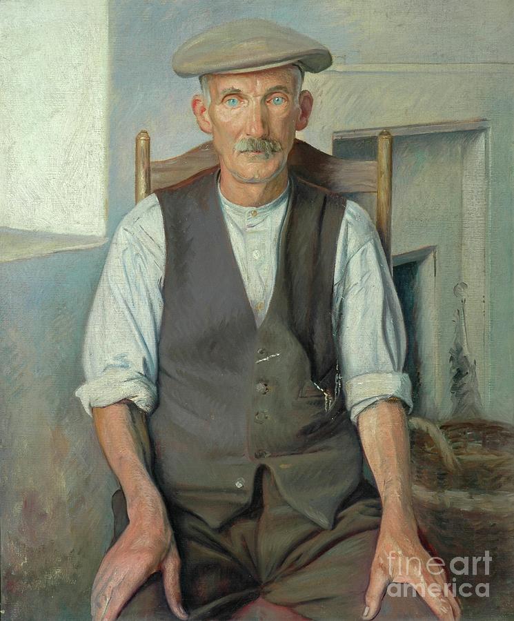 The Old Gardener Painting by William Rothenstein