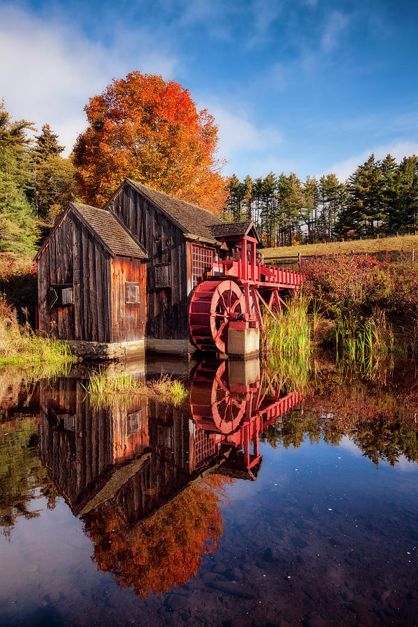 Fall Photograph - The Old Grist Mill by Michael Blanchette Photography