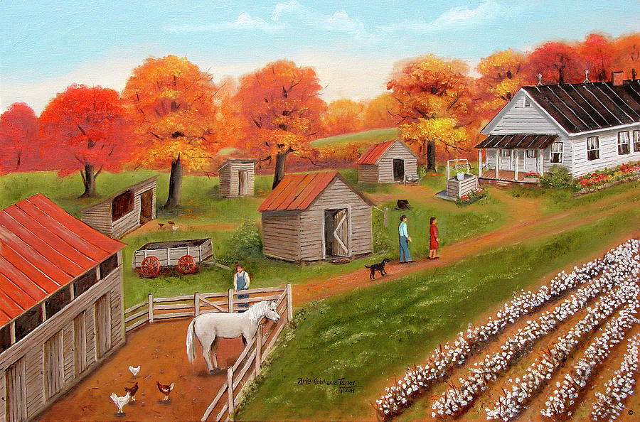 Fall Painting - The Old Homeplace by Arie Reinhardt Taylor