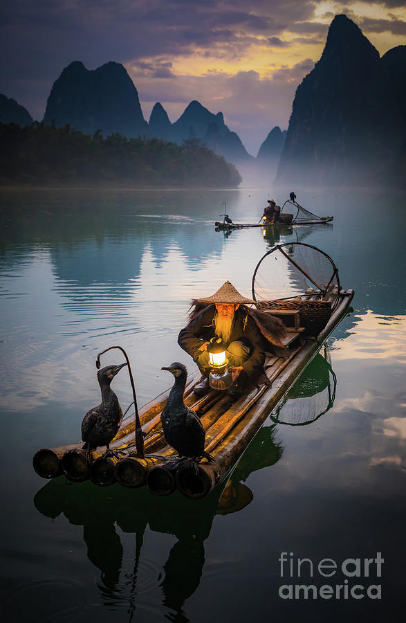 The Old Li River Fisherman Photograph by Inge Johnsson