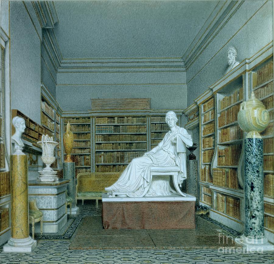 The Old Library, Chatsworth Painting by William Henry Hunt