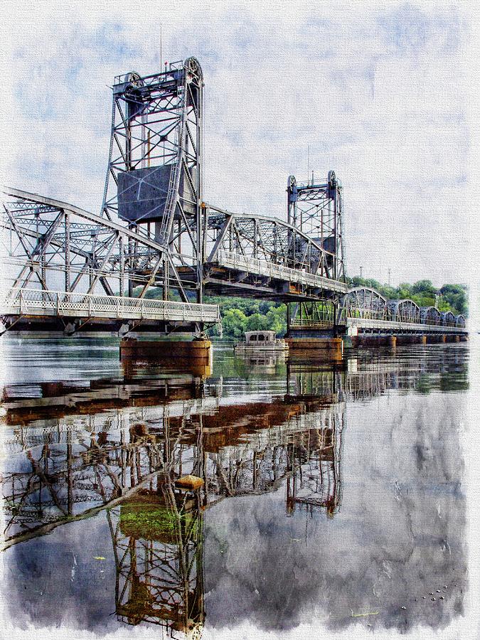 Bridge Photograph - The Old Lift Bridge by Tom Reynen
