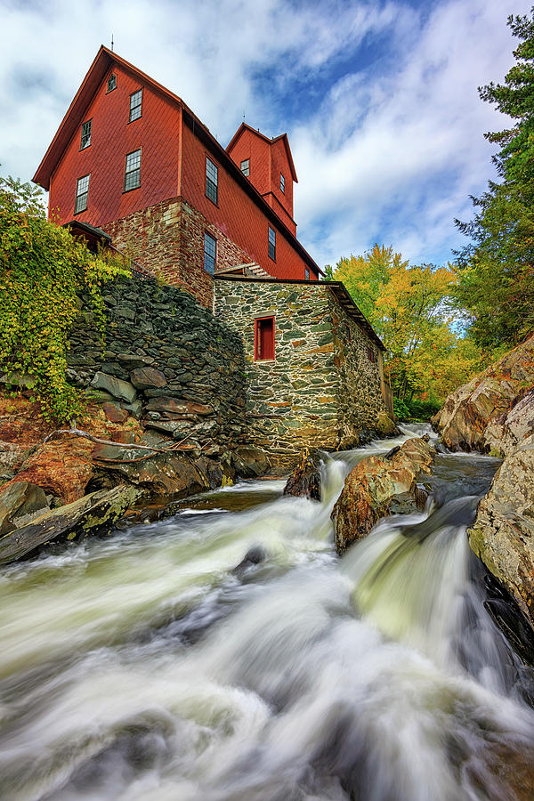Fall Photograph - The Old Red Mill by Rick Berk