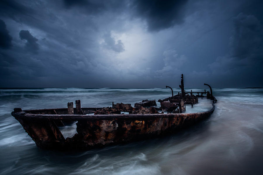 Landscape Photograph - The Old Ship by Farid Kazamil