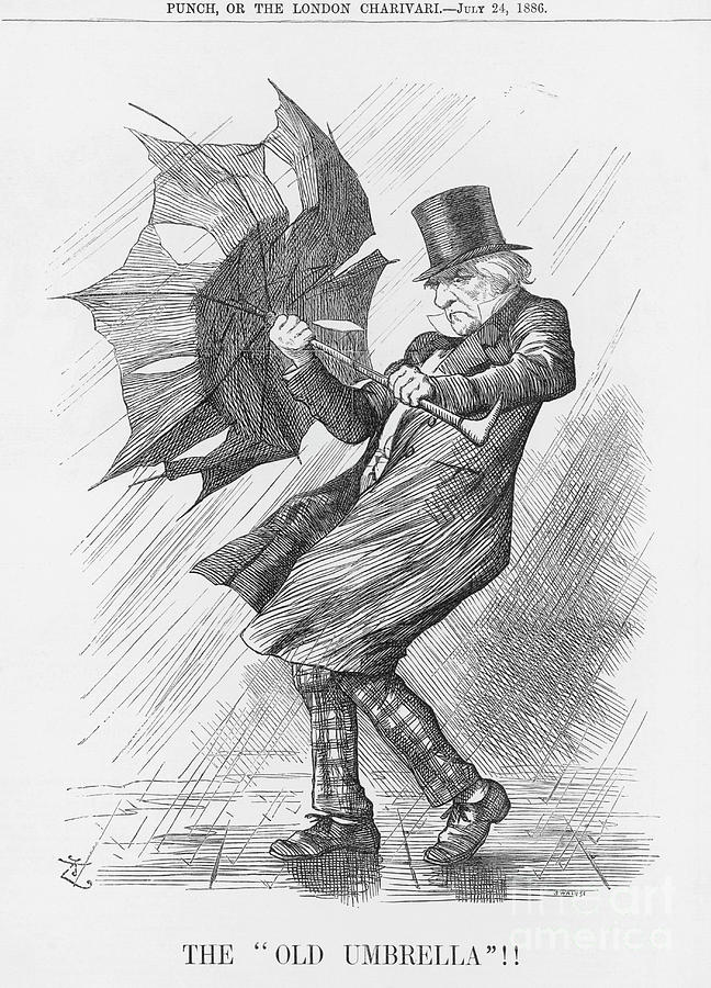 The Old Umbrella, 1886. Artist Joseph Drawing by Print Collector