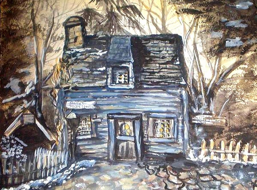 The Oldest Wooden School House Painting by Alexandria Weaselwise Busen