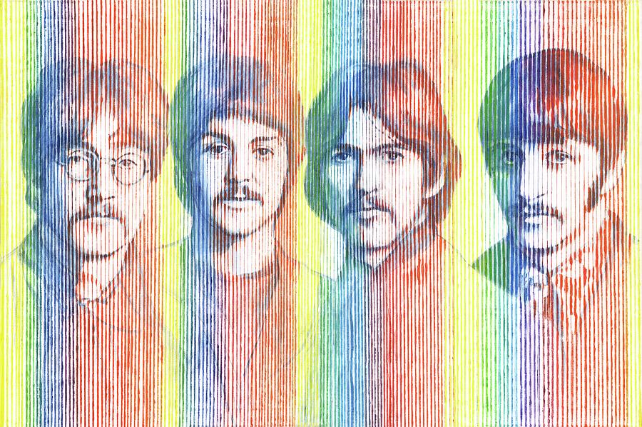 The Optical Beatles Painting by Svitozar Nenyuk