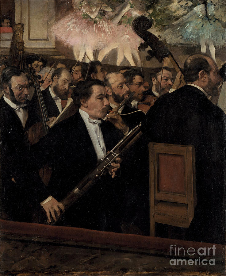 Music Drawing - The Orchestra At The Opera, C. 1870 by Heritage Images
