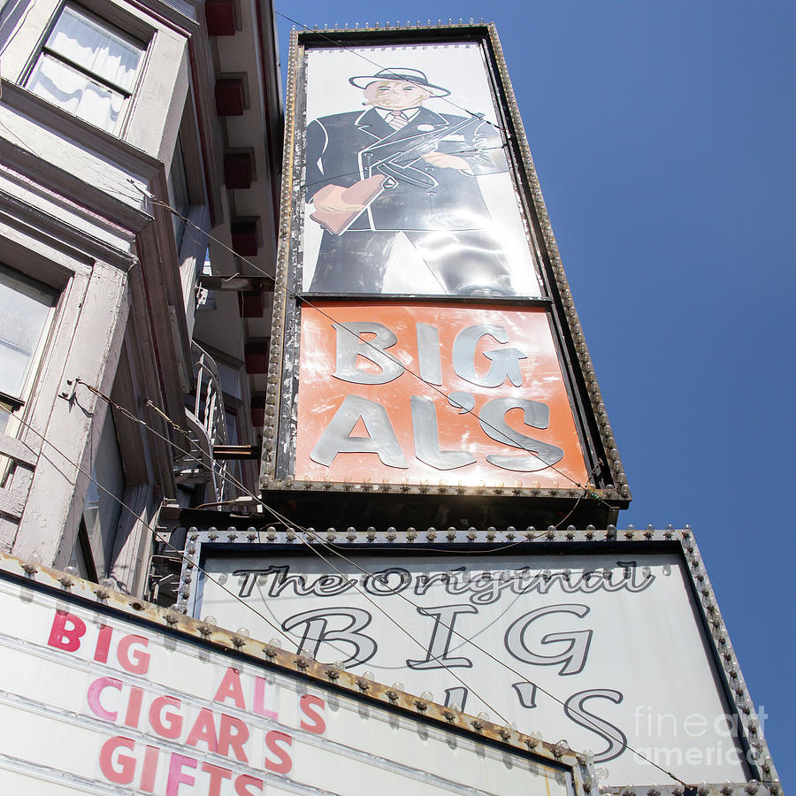 The Original Big Als Adult Strip Clubs On Broadway San Francisco R708 sq Photograph by Wingsdomain Art and Photography