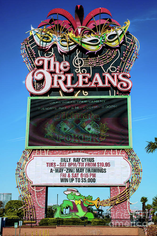 The Orleans Casino Sign From the West in the Afternoon Photograph by Aloha Art