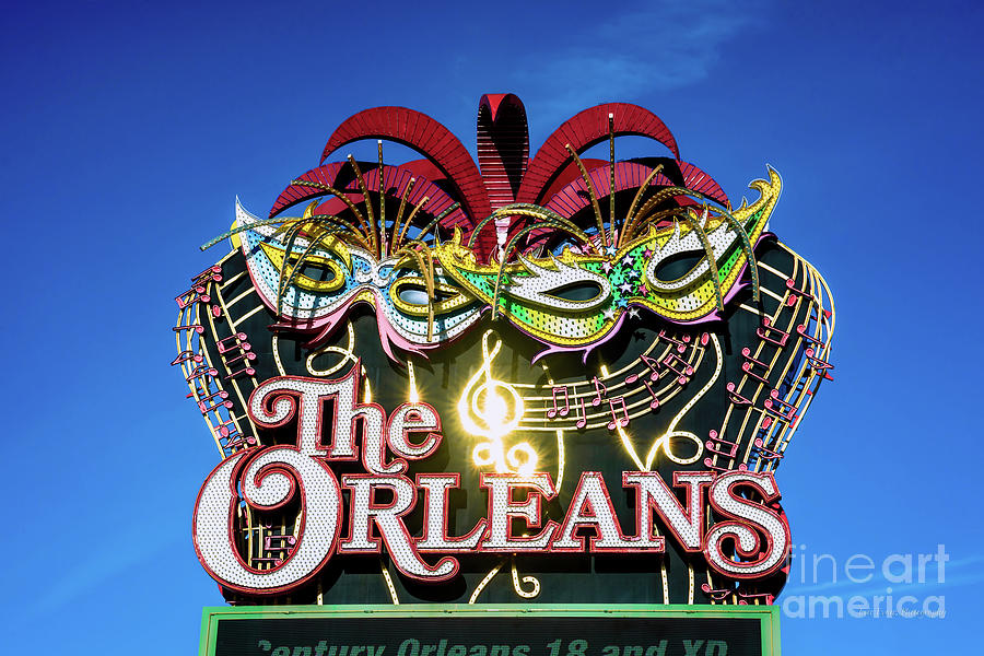 The Orleans Casino Sign Top in the Afternoon Photograph by Aloha Art