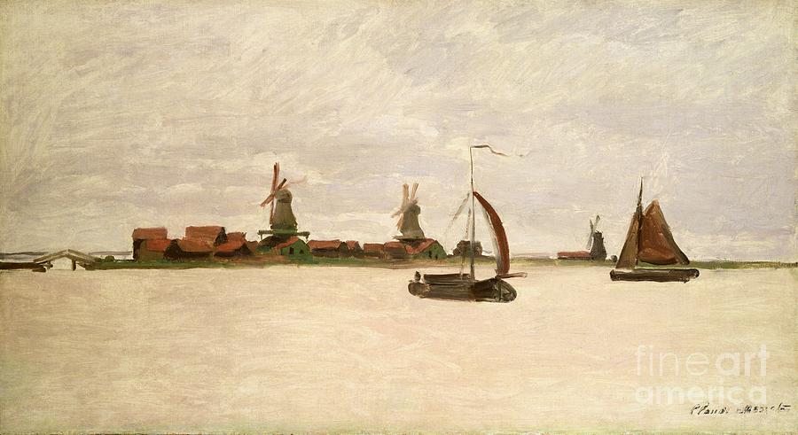 The Outer Harbour At Zaandam, 1871 Painting by Claude Monet