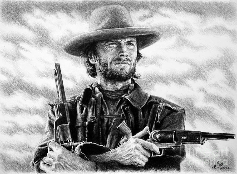 Clint Eastwood Drawing - The Outlaw Josey Wales by Andrew Read.