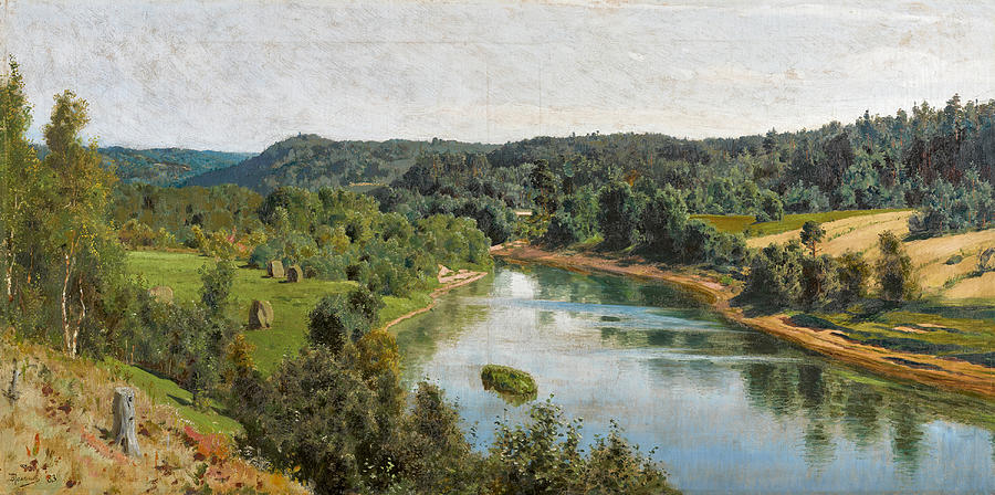The Oyat River Painting by Vasily Dmitrievich Polenov