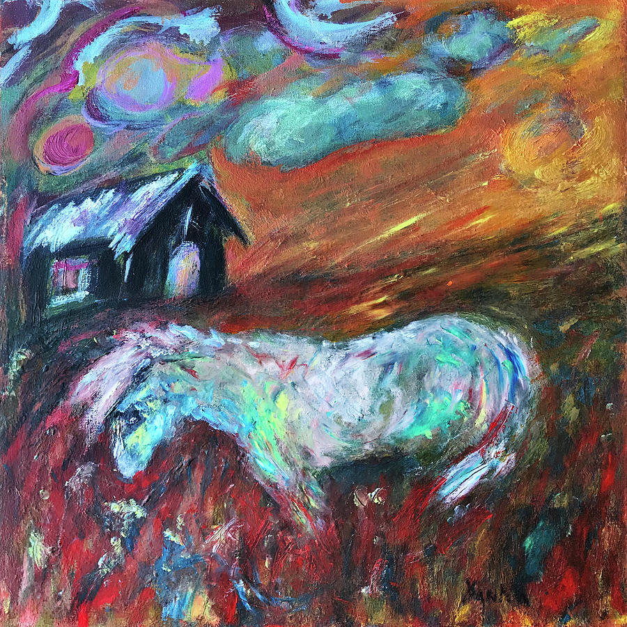 The Painted Pony Painting by Katt Yanda