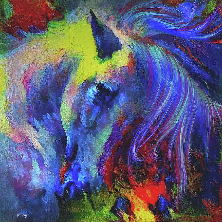 The Painted Pony Mixed Media by Gayle Berry | Fine Art America