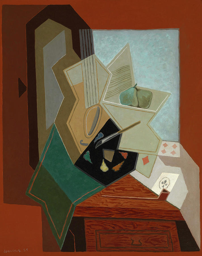 Juan Gris Painting - The Painters Window, 1925 by Juan Gris Juan Gris Painting - The Painters Window, 1925 by Juan Gris