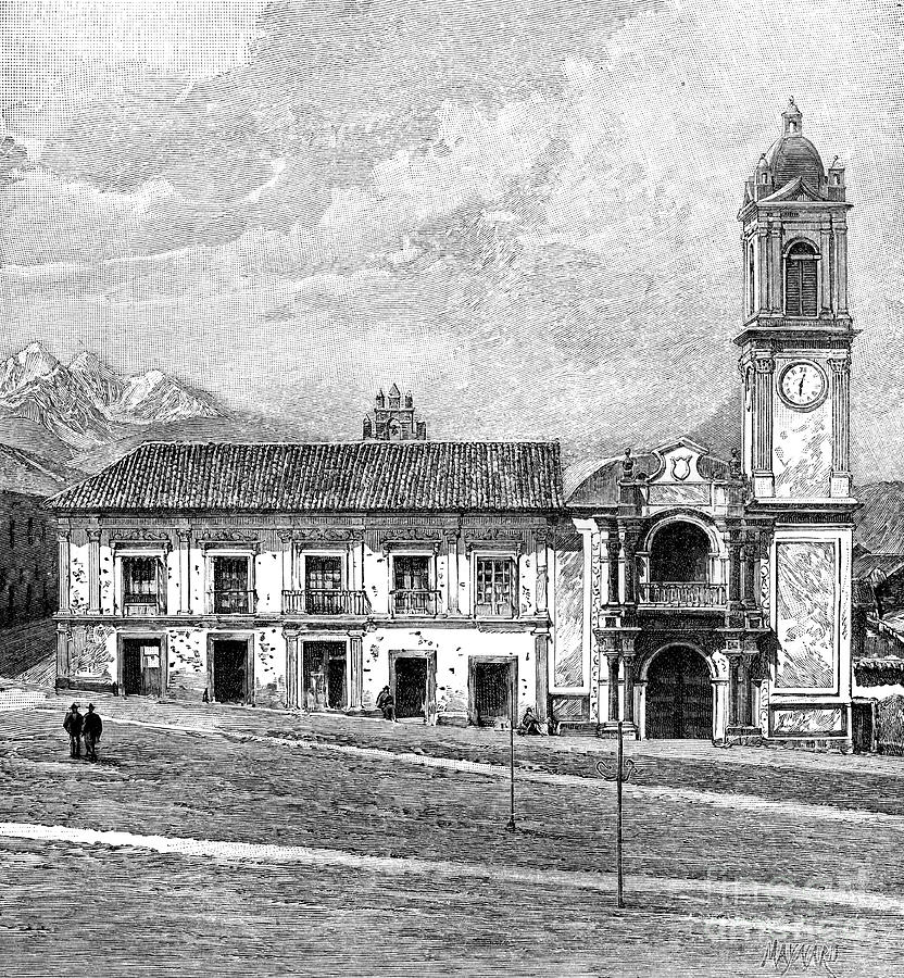 The Palace Of Congress, La Paz Drawing by Print Collector