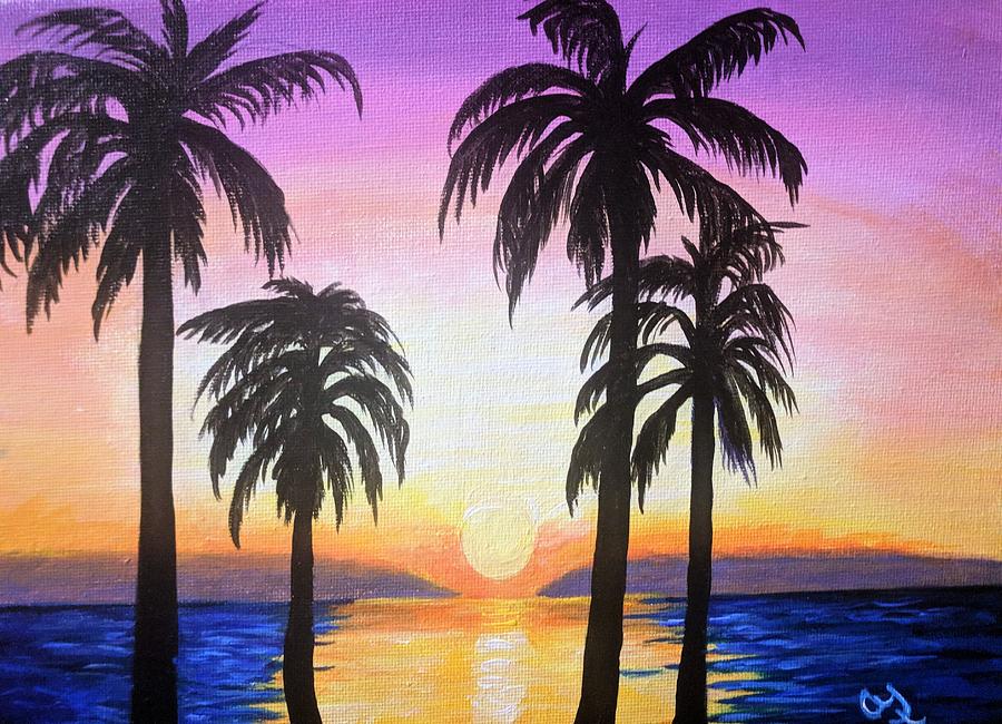 The Palms Painting by Amanda Thornburg | Pixels