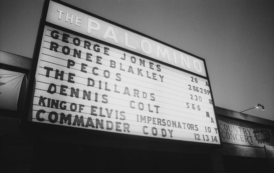 George Jones Photograph - The Palomino Club Marquee by Michael Ochs Archives