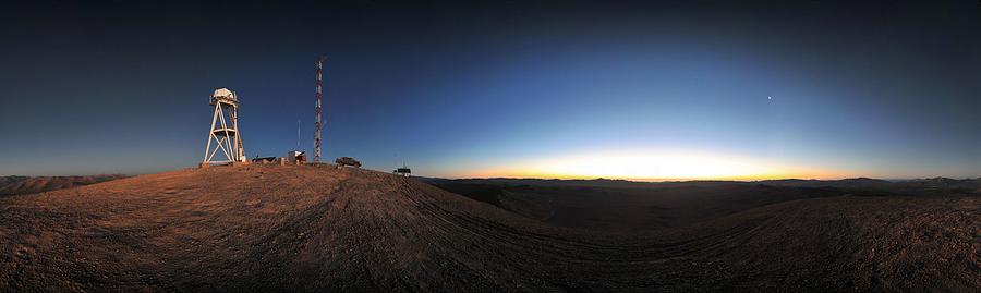 The Panorama view of Sunset at Cerro Armazones by ESO Painting by Celestial Images