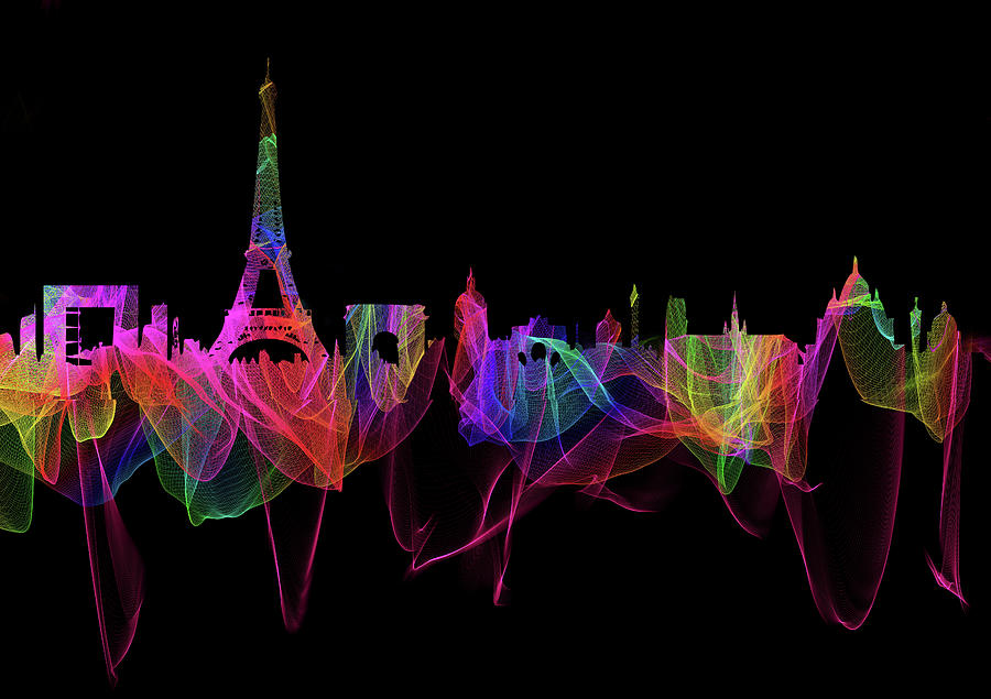 The Paris Skyline Digital Art by Debra and Dave Vanderlaan