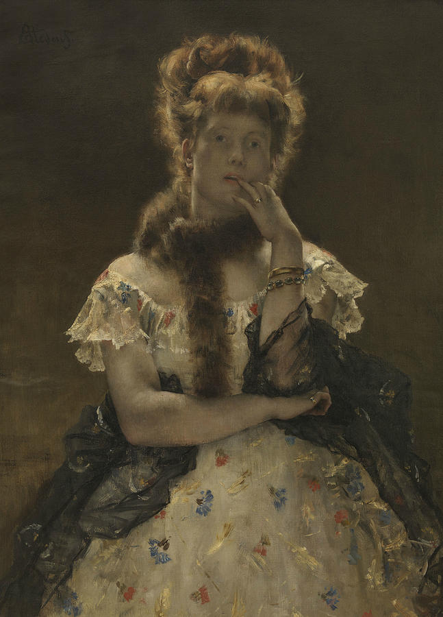 The Parisian Sphinx Painting by Alfred Stevens