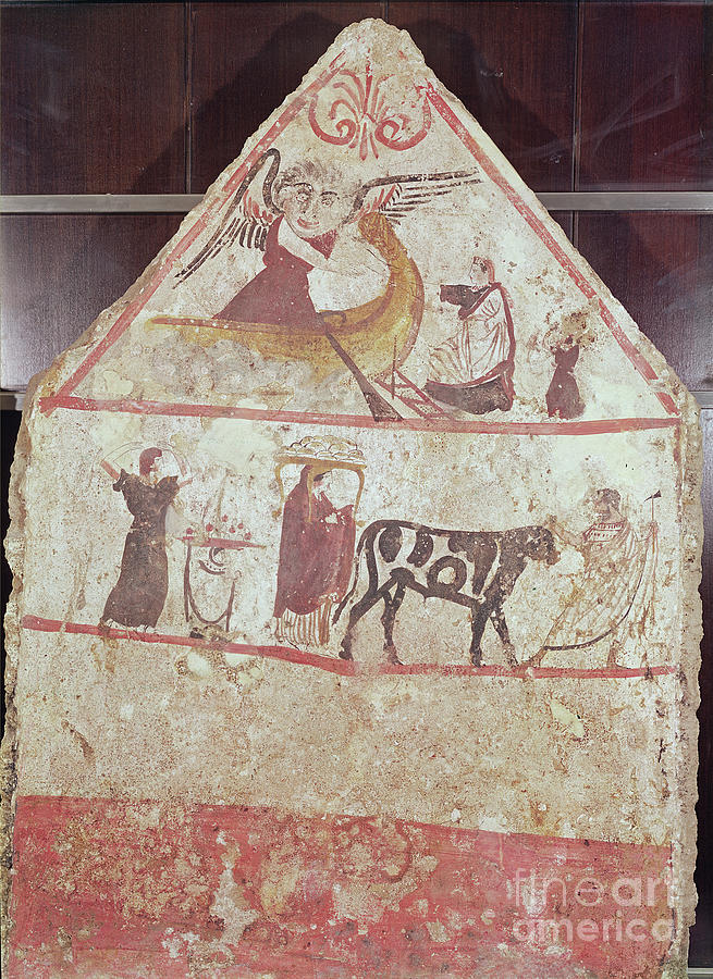 Animal Painting - The Park And Procession Of Charon by Etruscan