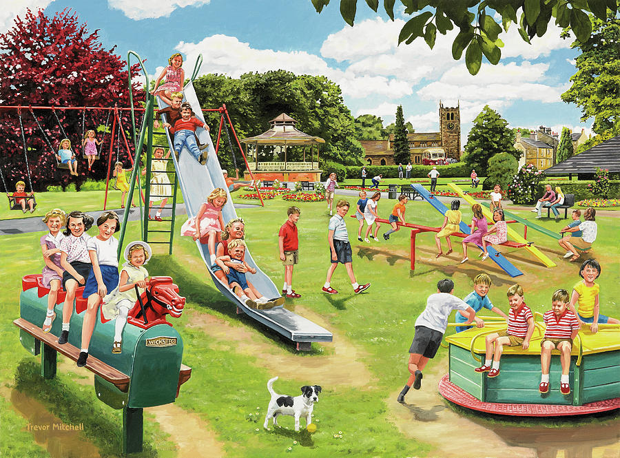 Playground Painting - The Park Playground by Trevor Mitchell