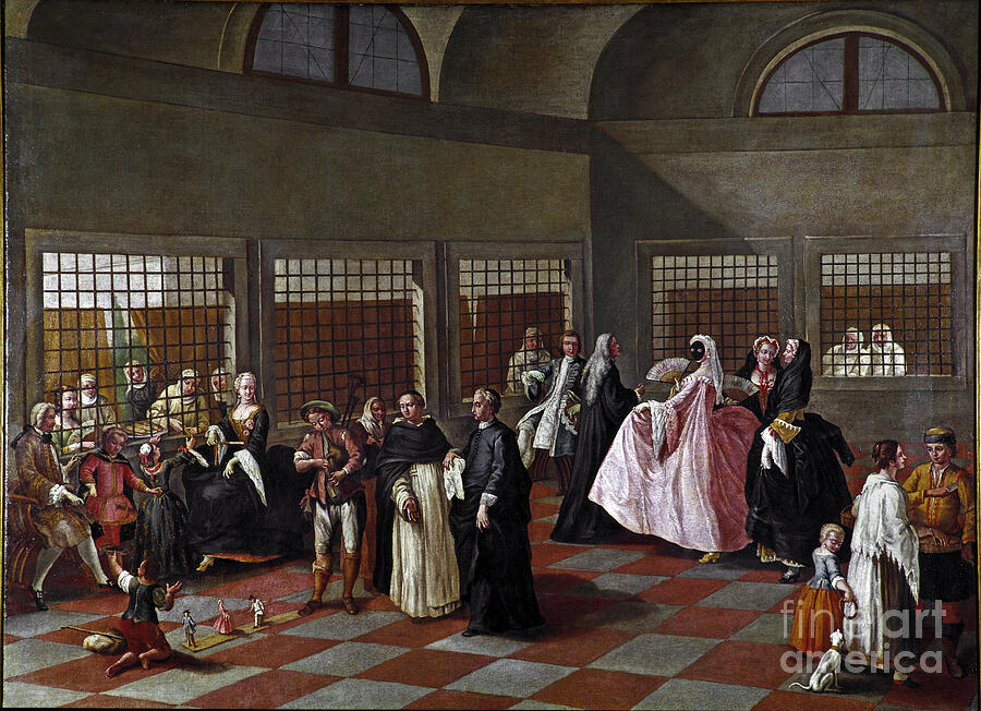 The Parlor Of The Convent Painting by Pietro Longhi - Fine Art America