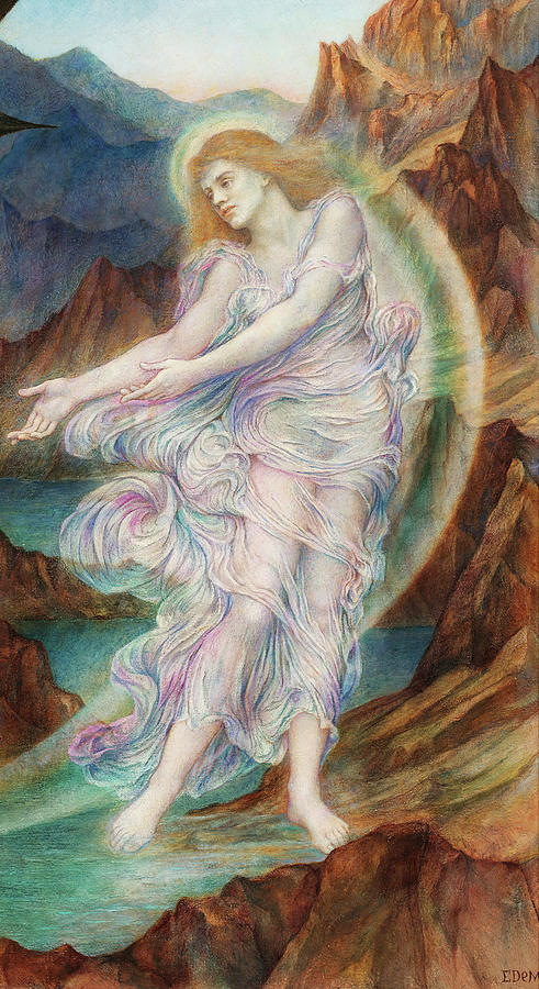Evelyn De Morgan Painting - The Passing of the Soul at Death, detail, 1919 by Evelyn De Morgan
