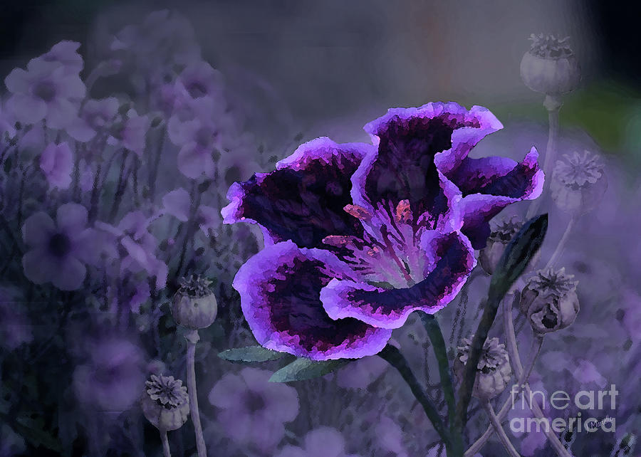 Nature Digital Art - The Passion of Purple by J Marielle
