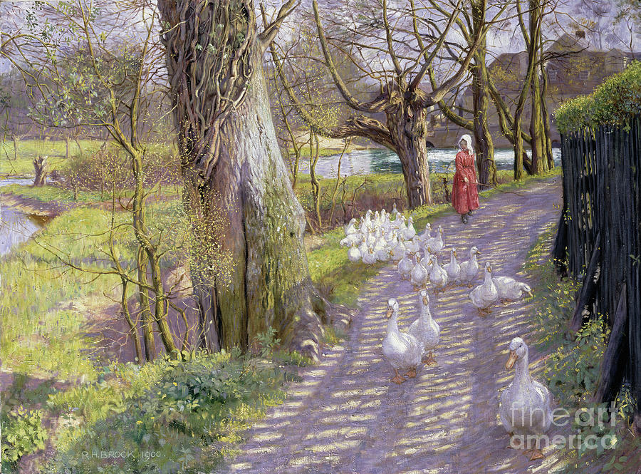 The Path By The Mill Pond, 1900 Painting by Richard Henry Brock