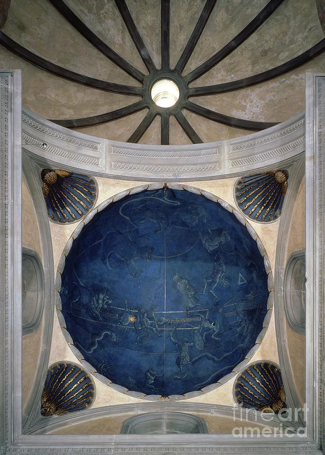 The Path Of The Sun Through The Stars On The Night Of The 4th July 1442, From The Soffit Above The Altar, C.1430 Painting by Giuliano Darrighi Pesello