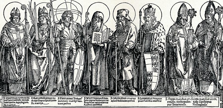 The Patron Saints Of Austria, 1515 Drawing by Print Collector