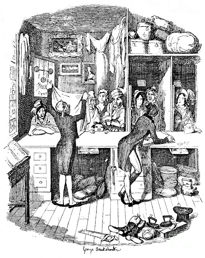 The Pawnbrokers Shop, C1900 Drawing by Print Collector