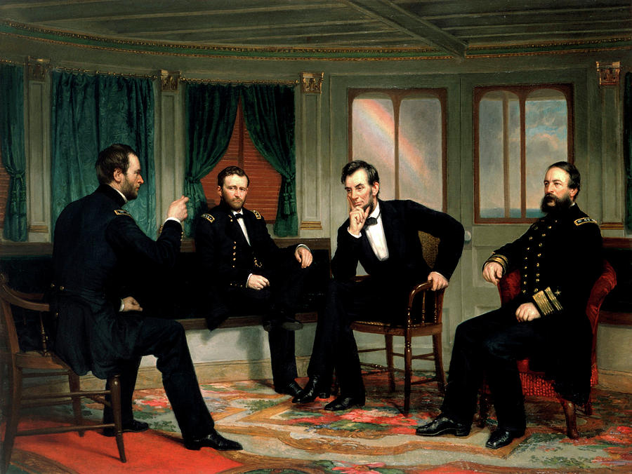 Abraham Lincoln Painting - The Peacemakers by Mountain Dreams