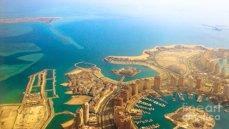 The Pearl Qatar aerial Photograph by Benny Marty