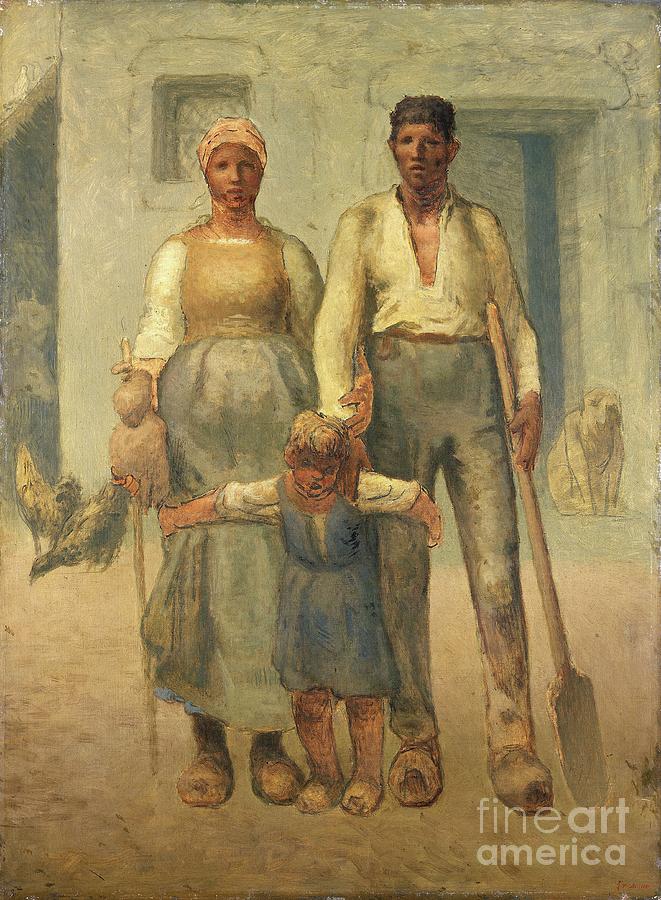 The Peasant Family, 1871-72 Drawing by Heritage Images