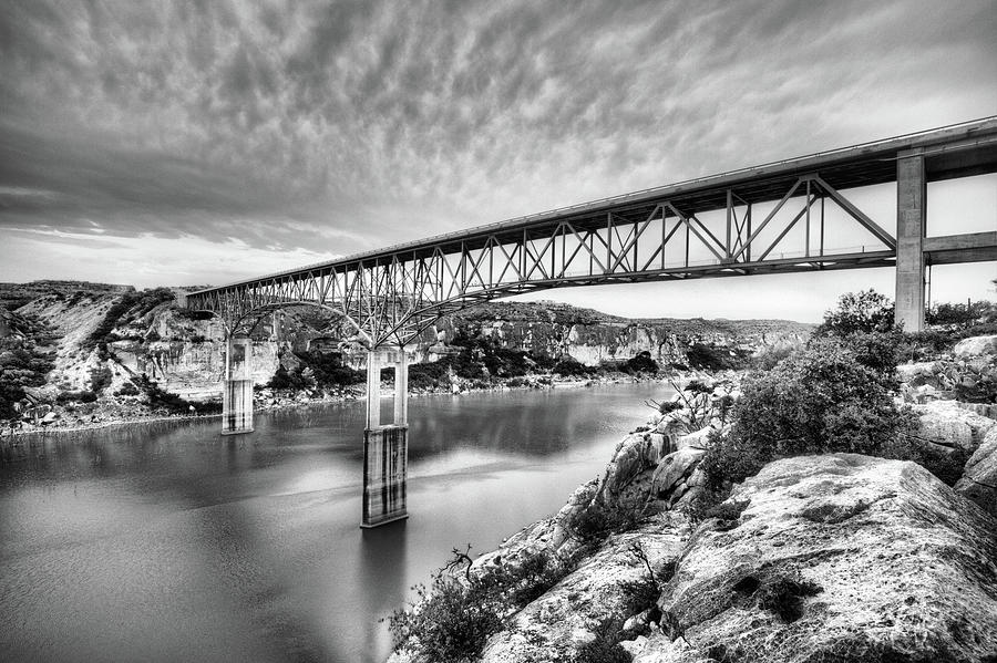 Black And White Photograph - The Pecos River Bridge Black and White by JC Findley